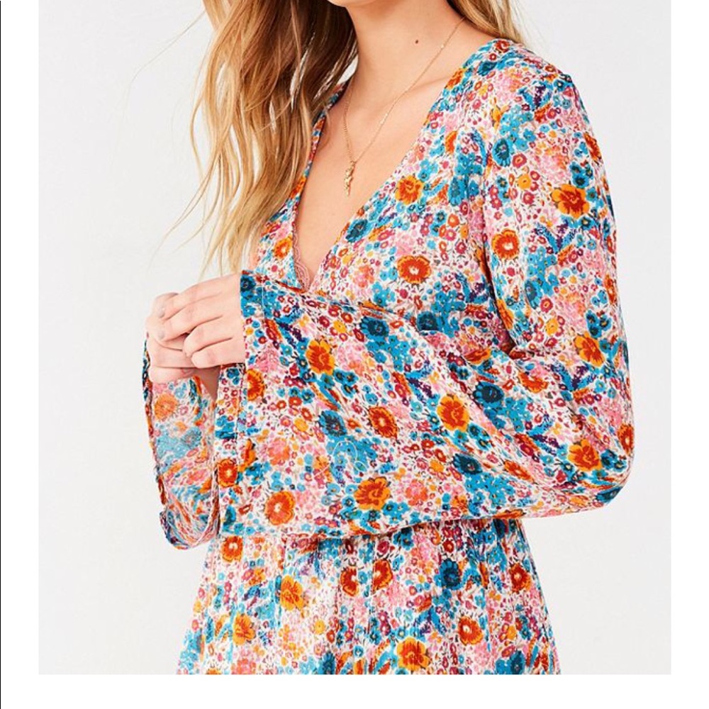 Urban Outfitters Elise Smocked-Waist Mini Dress - Picture 4 of 6